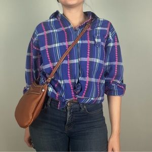 Vintage Western Plaid Embroidered Shirt